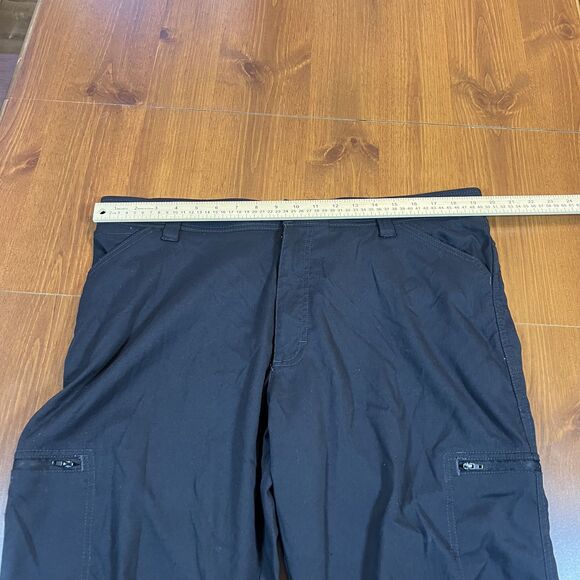 Wrangler Pants Mens 38x32 Black Outdoor Zip Pocket Stretch Nylon NW788NB Hiking - Picture 6 of 11